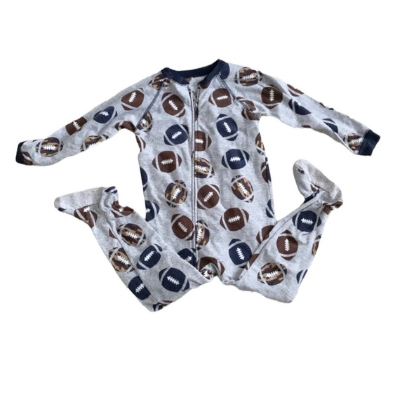 Carter's Other - Carter’s | Child of Mine | Pajama One Piece Foot Covers Gray Blue Brown